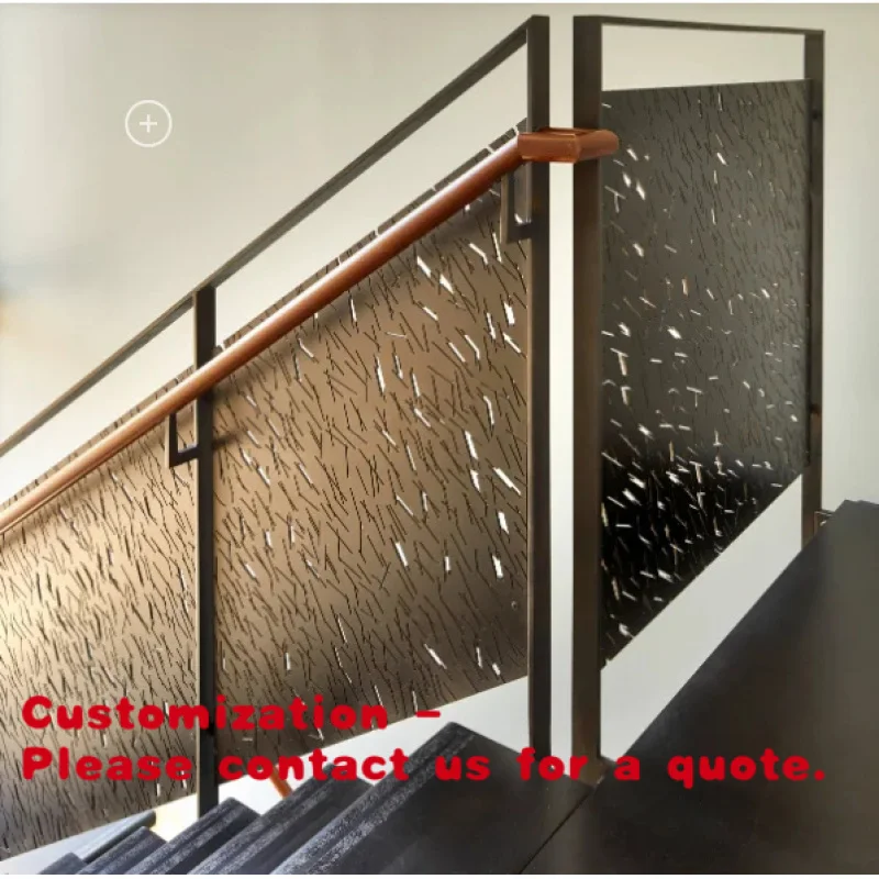 

custom.High Quality Indoor Wood Galvanized Steel Straight Staircase Bolt Fixed Installation Contemporary Design Durable Safe Gla