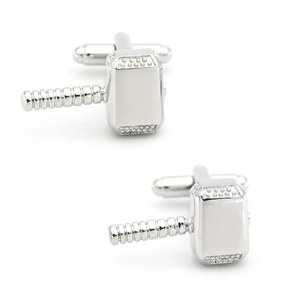 Gemelos de Thor con diseño de superhéroes para hombres, Material de cobre de calidad, opción de 2 colores, venta al por mayor y al por menor