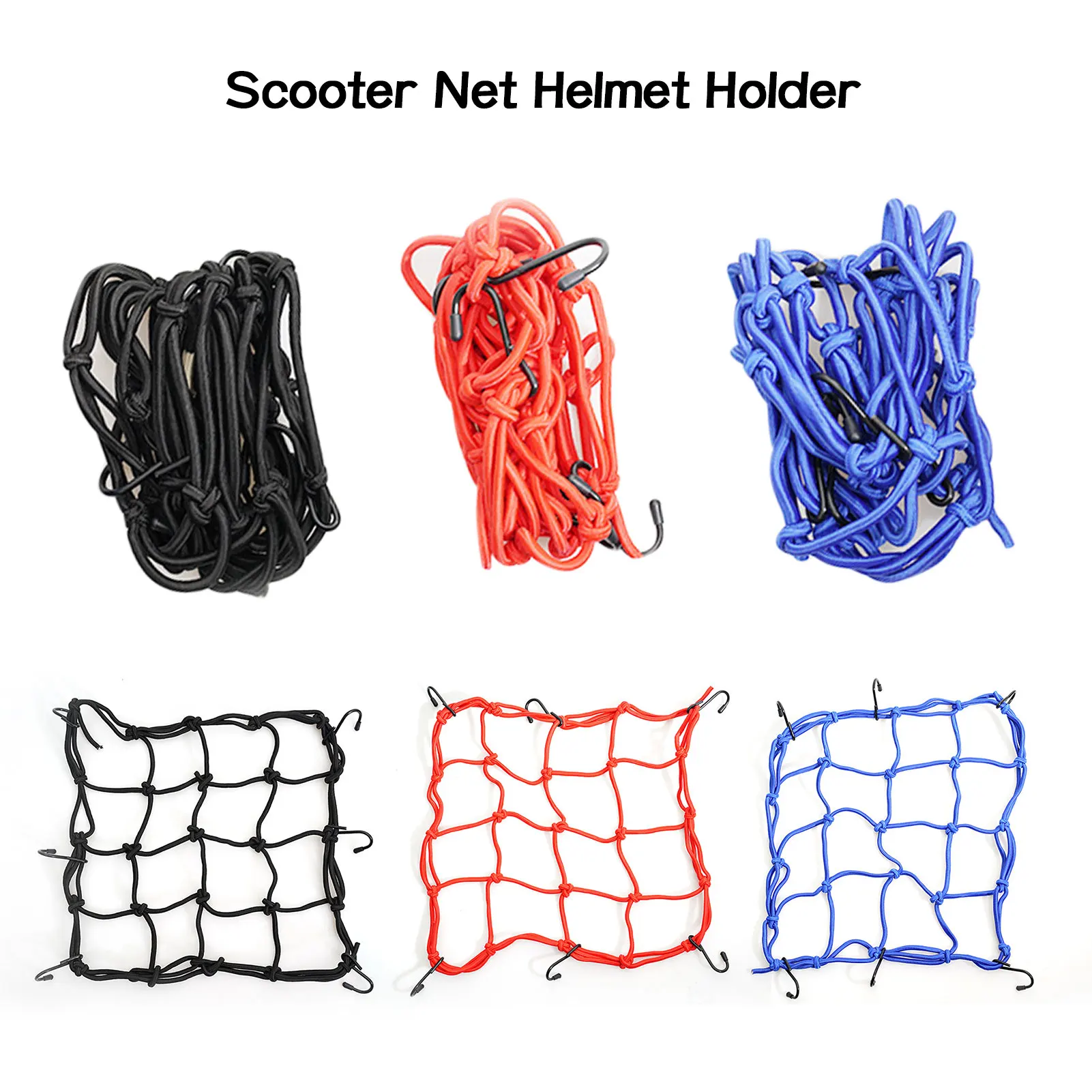 

Scooter Helmet Holder Net Motorcycle Cargo Bungee Storage Bag High Quality Latex Silk Helmet Holder Luggage Net Casco Moto