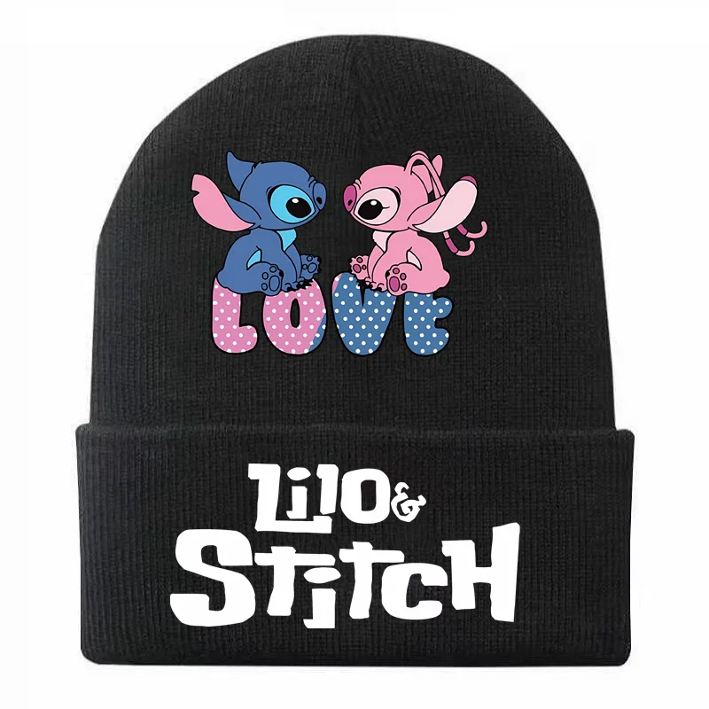 Disney Lilo & Stitch Children\'s Beanies Cute Stitch Knitted Skullies Hat Winter Warm Cap Hat Boy Girl Bonnet Birthday Gifts