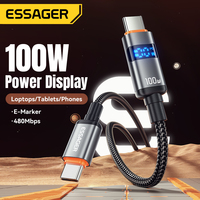 Essager Type C to Type C Cable 100W PD Fast Charging Charger USB to Type-C Display Cable For Xiaomi 14 Macbook pro iPad Samsung