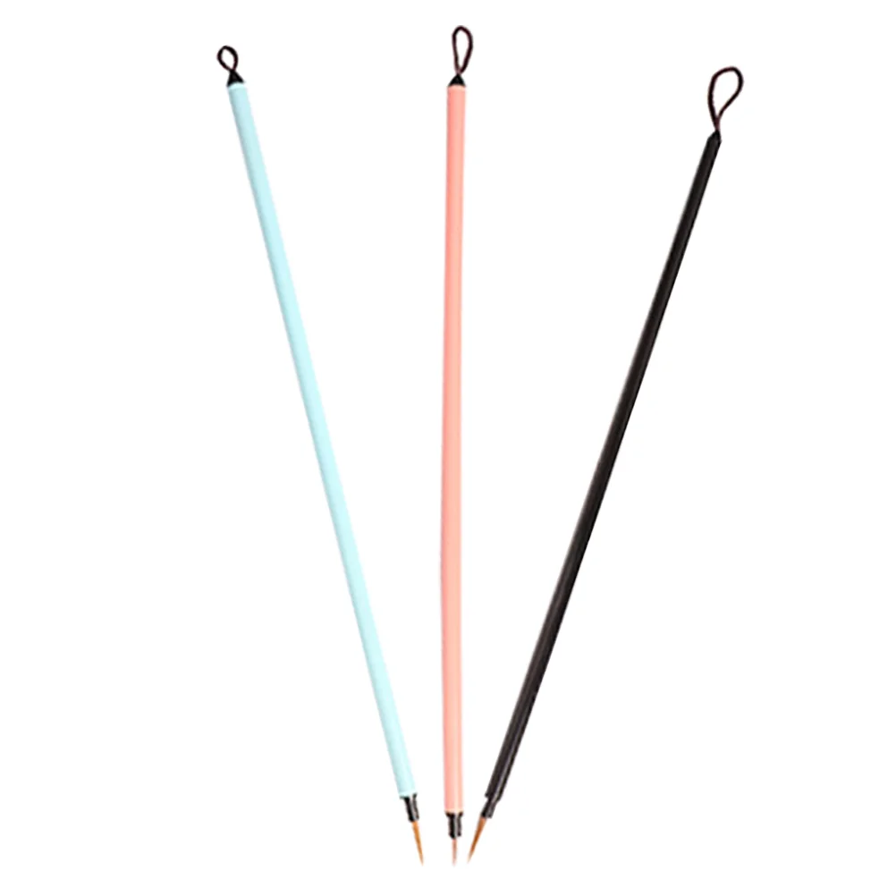3 Pcs Paint Brush Hook Pen for Chinese Painting Multi-function Calligraphy Watercolor Line Traditional Detail Fine