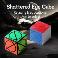 Mo Fang Zhai Huan Yue Shattered Eye Cube 2X2 Magic Cubes Puzzle Toys For Kids Gift Birthday Christmas Gifts
