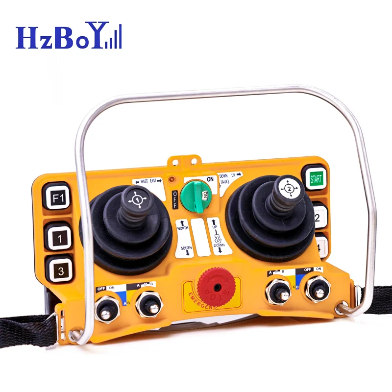 F24-60A Industrial Wireless Joystick Control Tower Cranes 12V Waterproof Receiver Plastic Shock Resistance Radio Remote Control