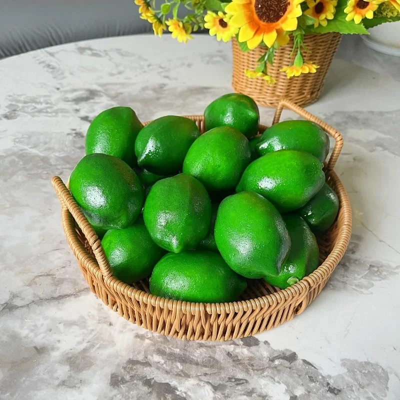 （ 6pcs Simulated Lemon False Yellow Lemon Model Artificial Foam Fruit Photography Props Decorations