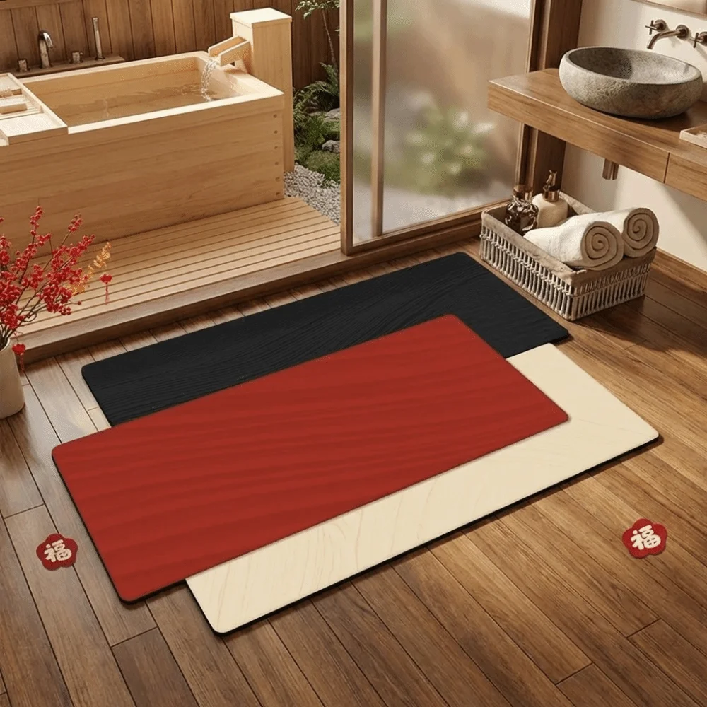 

Toilet Mat Minimalist Diatom Mud Earth Floor Mat Quick-Drying 2D Water-Absorbing Mat Decorative Non-Slip Door Mat Door Entrance
