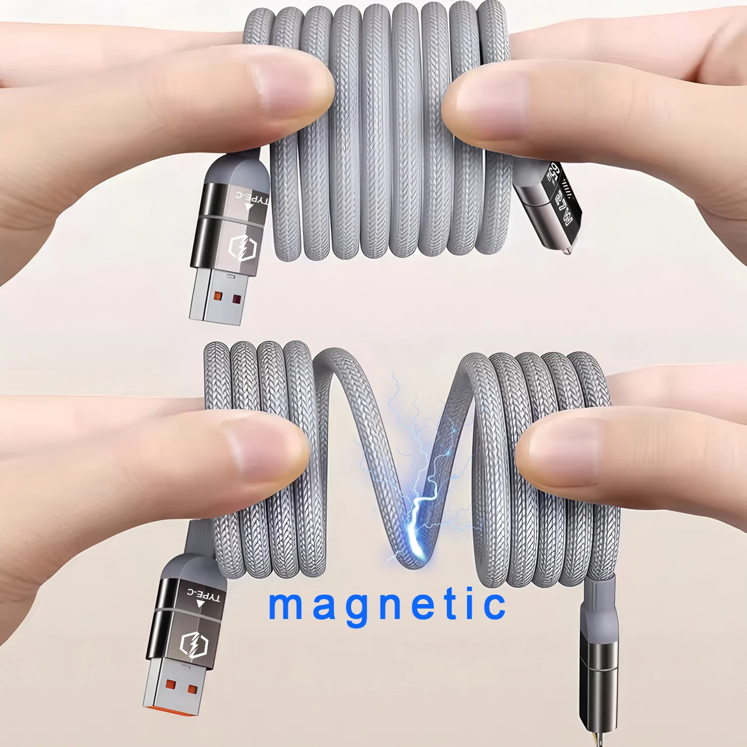 Max 240W Magnetic 2-in-2 Multi Fast Charging Cable USB to Type C 4-in-1 Data Cable for iphone 13 14 ipad Xiaomi Samsung Huawei