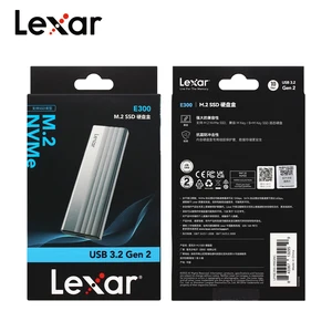 Casing Hard Disk Seluler Lexar E300 M. 2 SSD Asli USB 3.2 Gen 2 Tipe C 10Gbps untuk Kunci M SSD NVMe M. 2/Kunci B+M 10 ssd thunderbolt penjualan terbaik - №