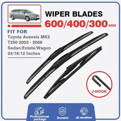 Front Windshield Wiper Rear Wiper Set For Toyota Avensis T25 2003 - 2009 MK2 Washer Brushes Blades Window Windscreen 24