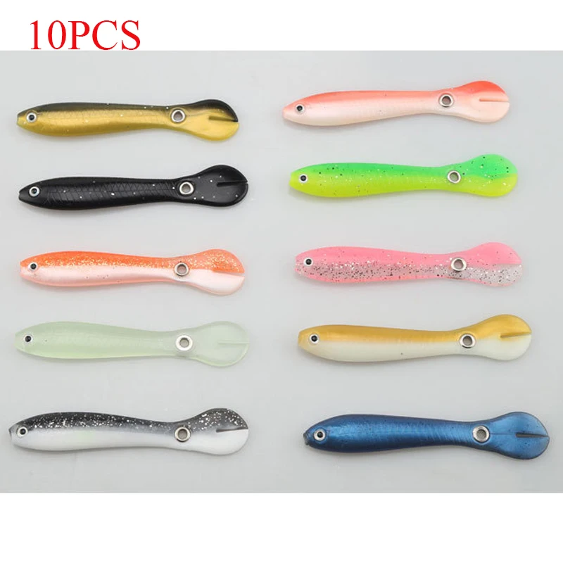 

5PCS/Lot Soft Fishing Bait 2g/6g Wobble Tail Lure Silicone Small Loach Bait Artificial Baits For Bass Pike Fishing