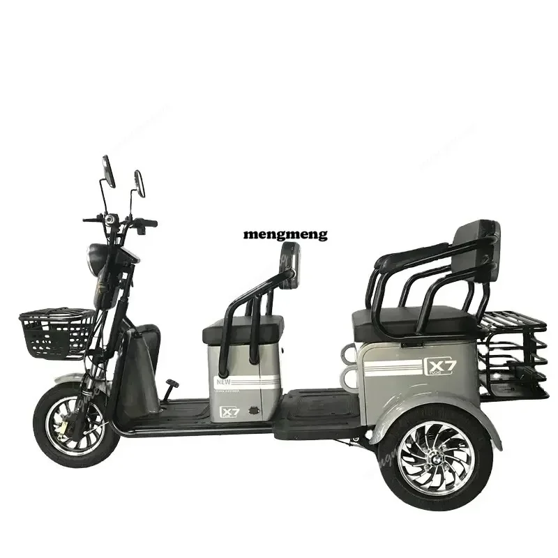 Global Best-seller Big Space Electric Cargo Tricycle Three Wheel Electric  Manned Electric Tricycle