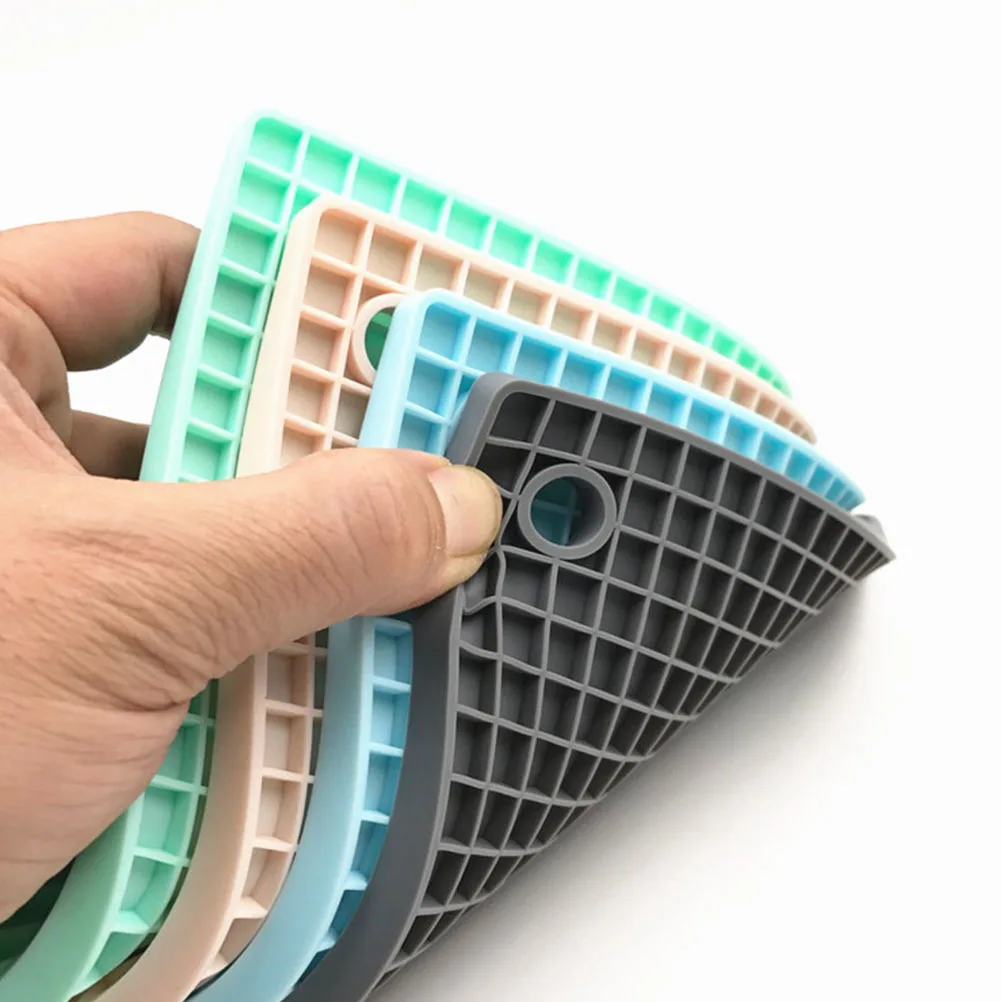 

2Pcs Heat Insulation Table Placemats Silicone Grid Design for Plate Cup Coaster Home Use Premium Non-Slip Kitchen Mat