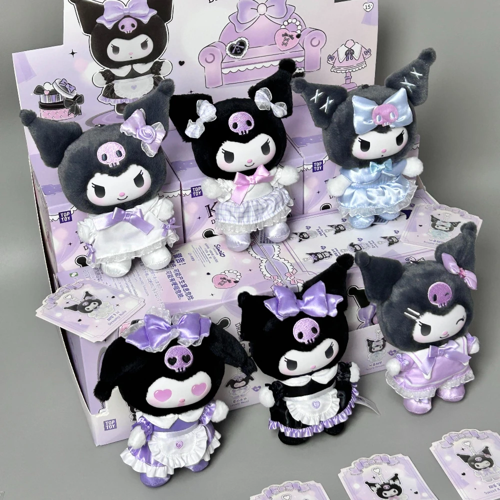 

Sanrio Character Kuromi Dream Closet Blind Box Mystery Box Kawaii Anime Doll Action Figure Pendant Keychain Desktop Ornament Toy