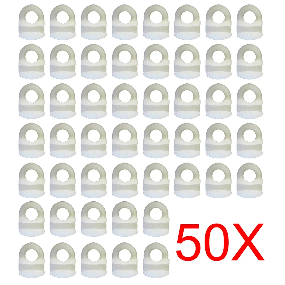 50PCS 10X6mm Slim Curtain Track Gliders Eyes Hooks Runners Suitable For Micro Gliss Campervan Caravan Curtain Rail Camper