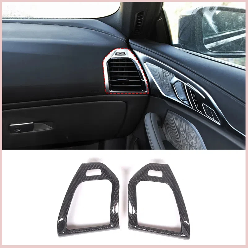 

For BMW 8 Series G14 G15 G16 2019-2022 Real Carbon Fiber Car Air Conditioner Side Air Outlet Vent Cover Trim Car Accessories