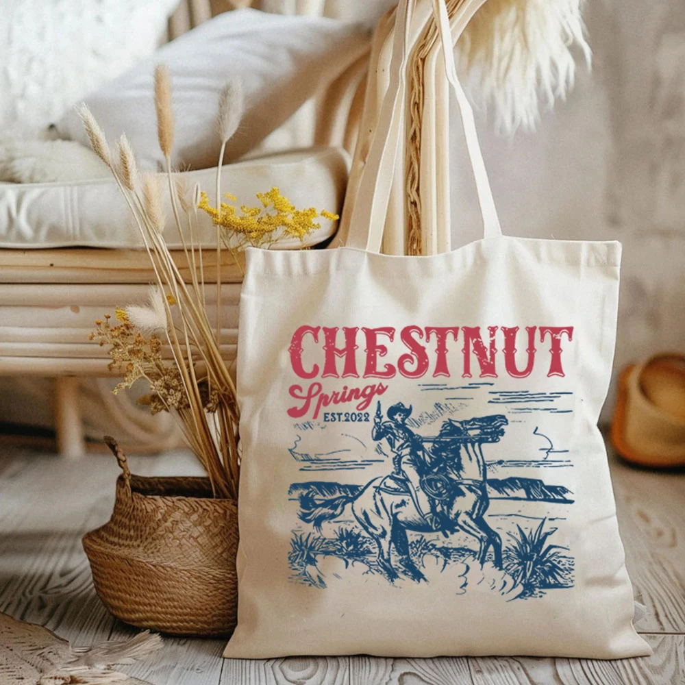 Bookish Cowboy Romance Reader Club Tote Bags regalo per Book Lover Bag borsa da donna Western Book Lover Canvas Tote Bag Bookworm