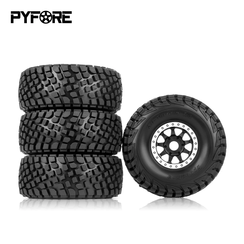 PYFORE Off-road Banden 137X55mm Adapter 17mm 4 STUKS voor MOJAVE YK4072 YK4073 1/7 RC Model auto Woestijn Truck Accessoires - afbeelding 2