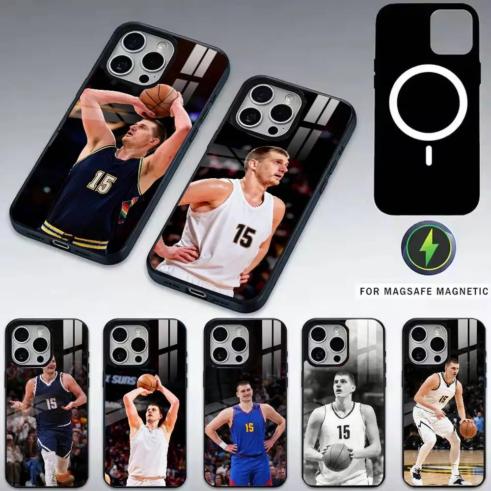 

B-Basketball Anthony-y E-Edwards Phone Case For iPhone17,16,15,14,13,12,11 Plus,Pro Magnetic For Magsafe Wireless Charging