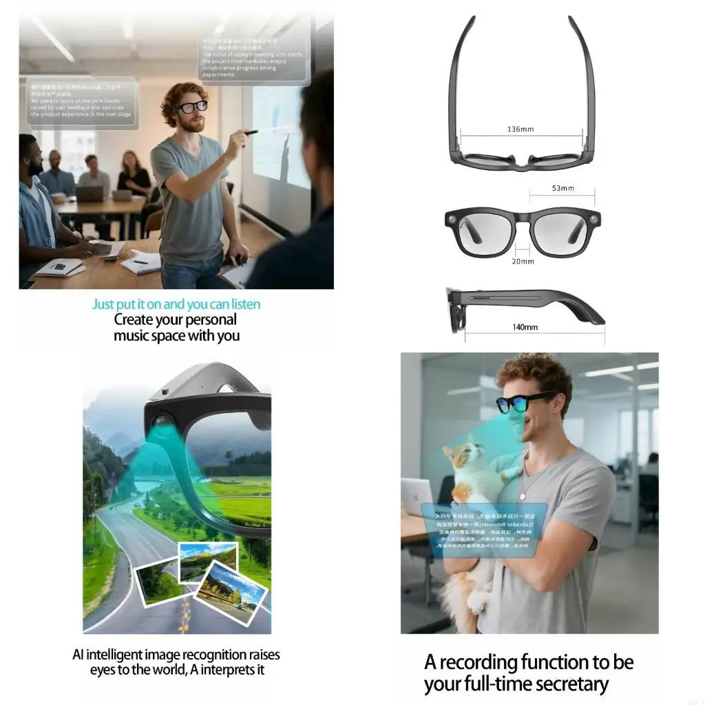 

M6CA AI Assistant Eyewears Video Blue Light Reduction for Everyday Wear