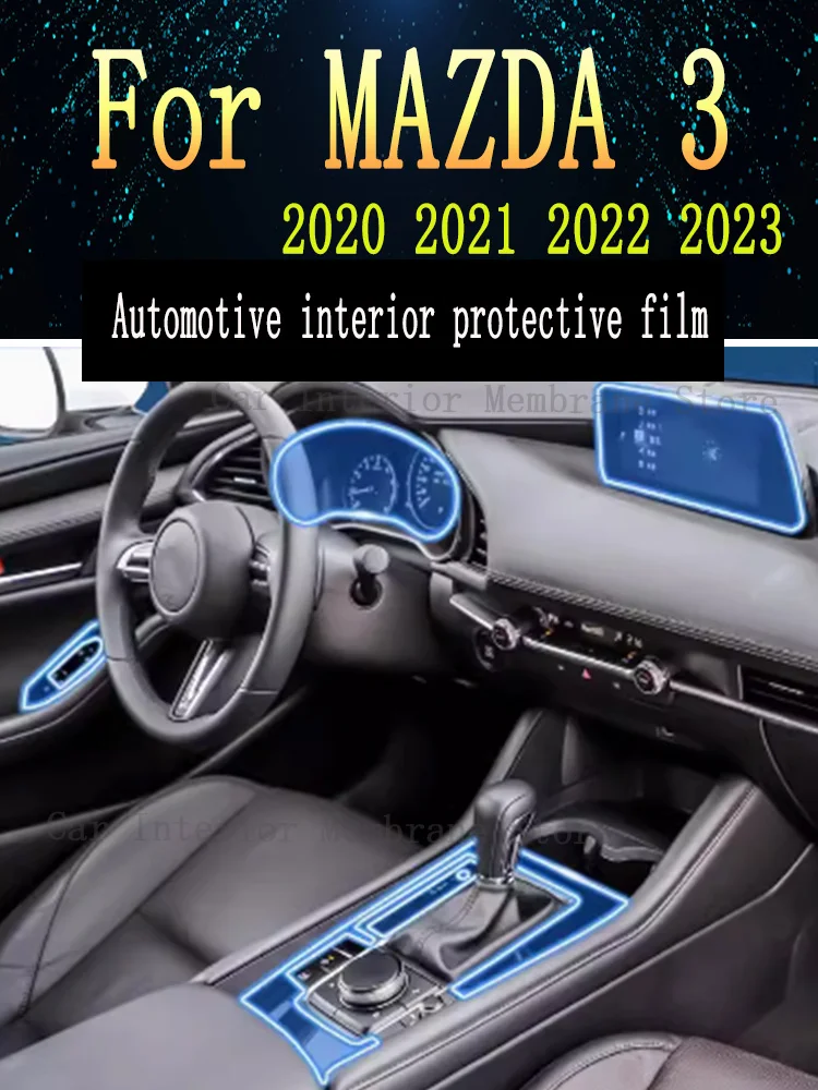 

For MAZDA 3 （2020-2023）Car Gearbox Panel Film Dashboard Protective Sticker Interior Anti-Scratch Film Cover Accessories
