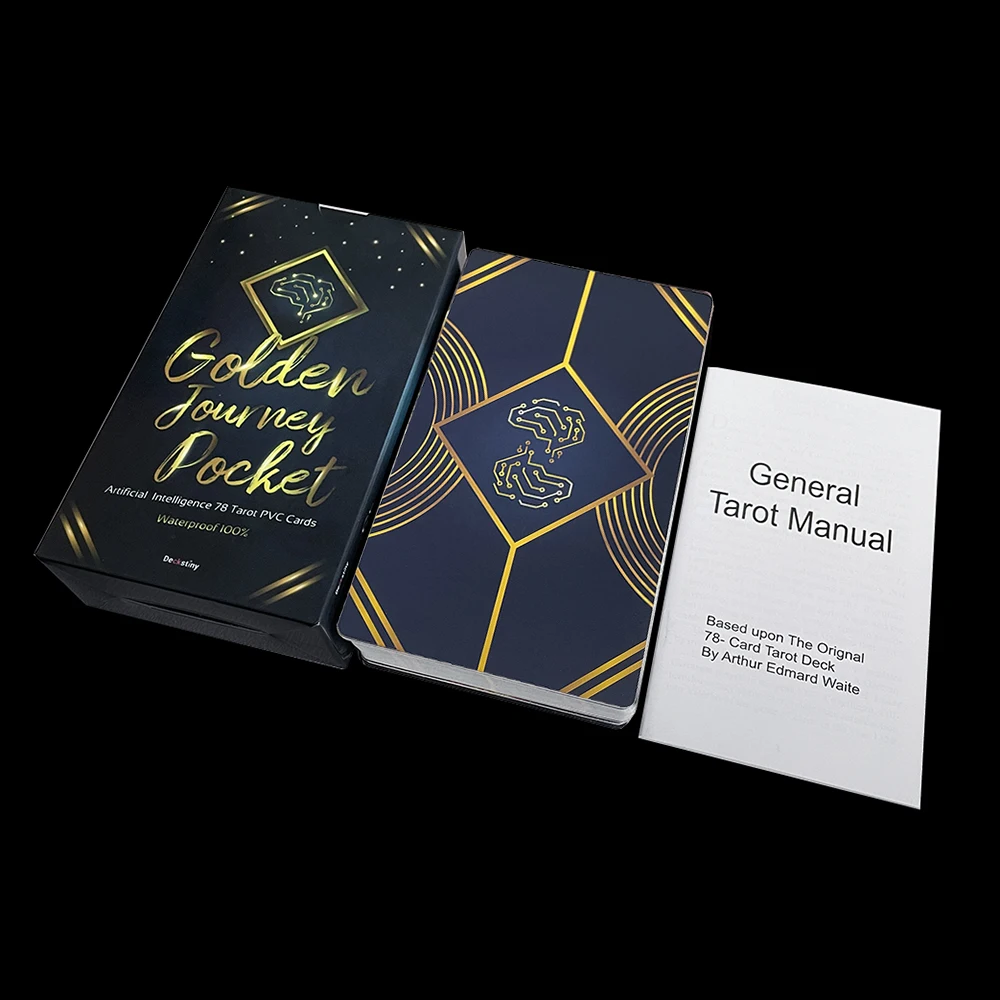 NEW 12x7cm Golden Journey Divination Tarot decks ever come Each card is a colorful work of art with Guide Book  Divination