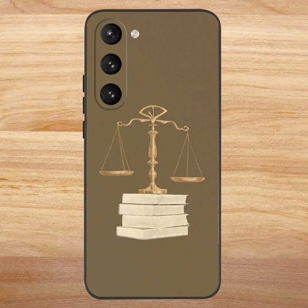 Law Judge Justice Lawyer Phone Case for SamsungS24,S23,S22,S21,S20 Ultra Pro S10,S30Plus,20 Ultra Black Cover image 4