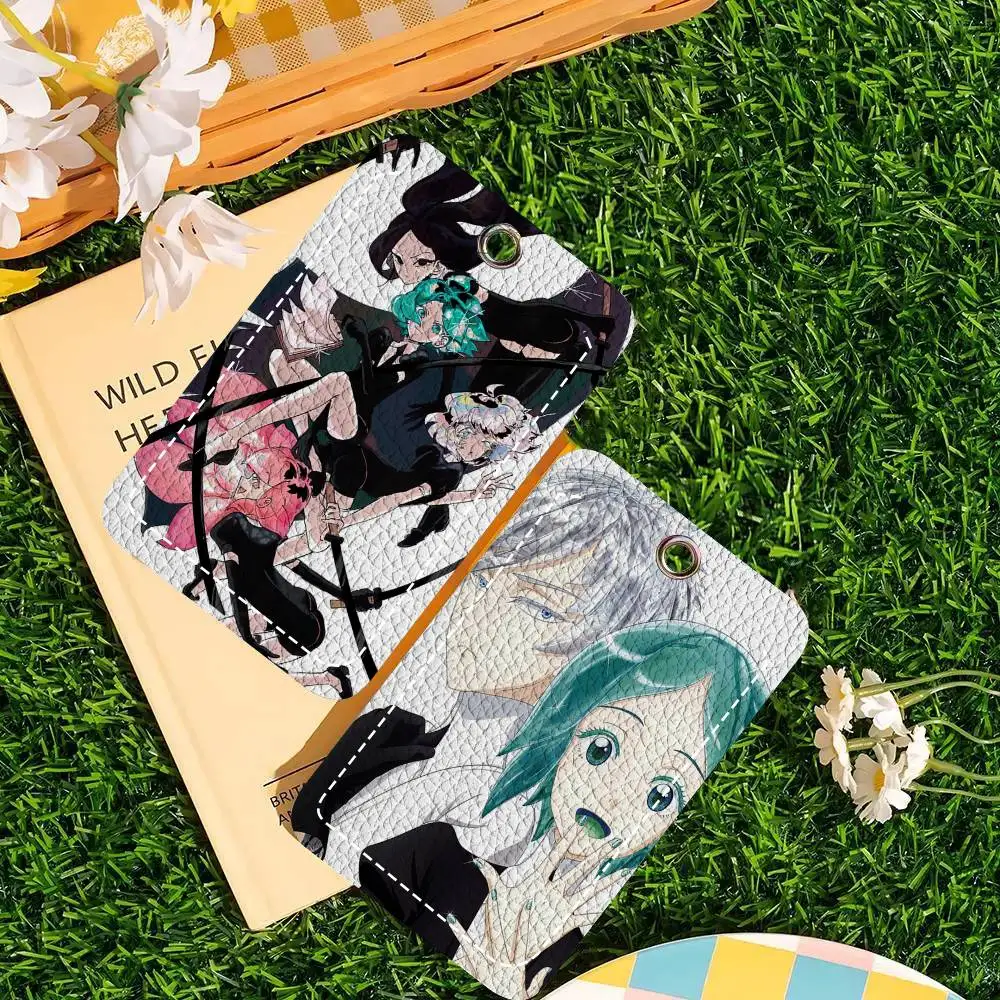 Anime Land Of The Lustrous Card Wallet With Keychain PU Leather Printed Pattern Card Holder
