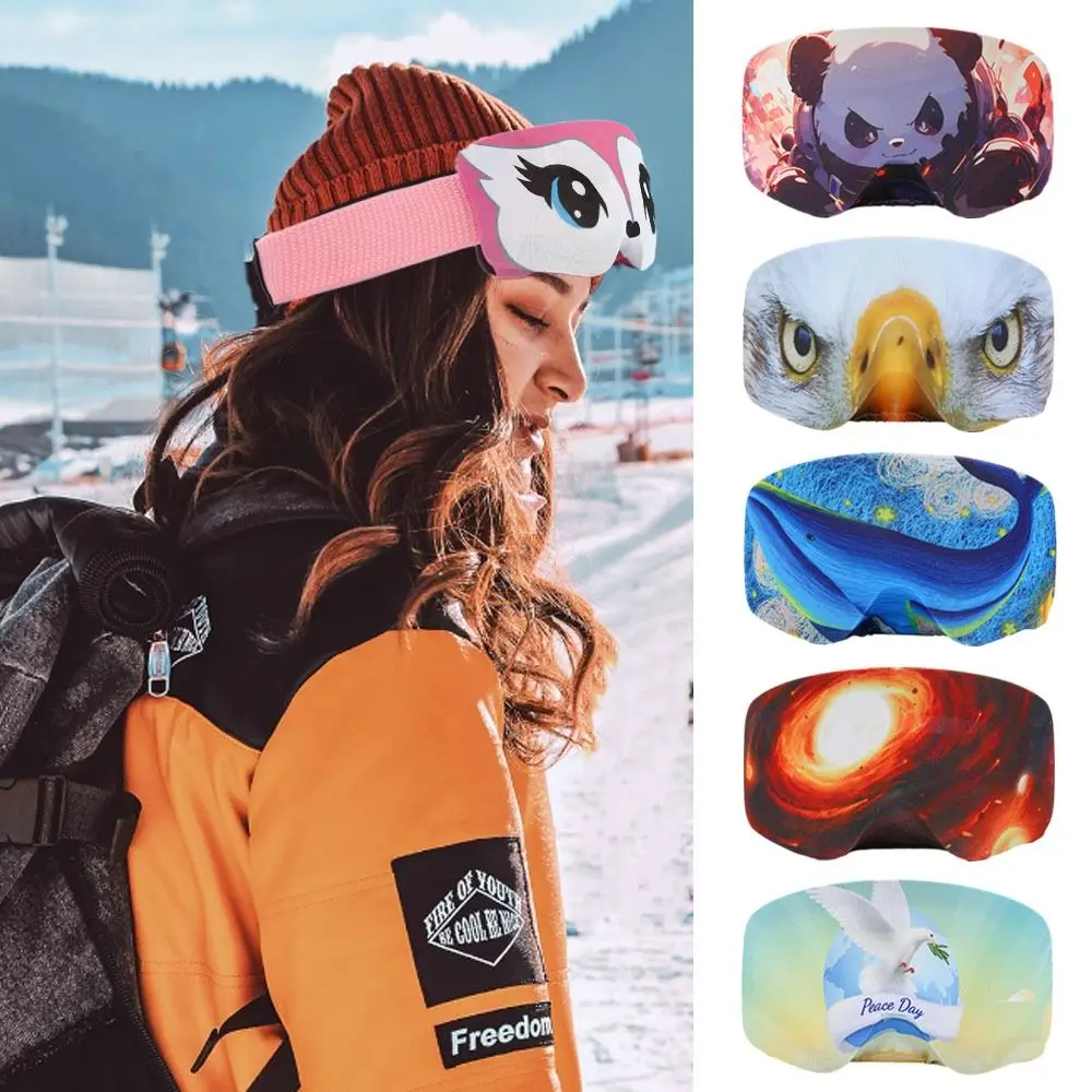 Sport Protable Ski Goggles Mask Cover Elastic Dust-proof Ski Eyewear Guard Protection Cycling Anti-scratch Ski Accessories