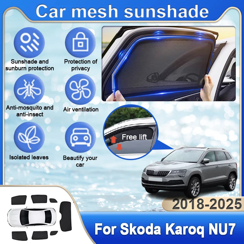

For Skoda Karoq NU7 2018-2025 2019 Sunshade Car Windshield Auto Shade Windshield Heat Insulating Visors Anti-UV Car Accessories
