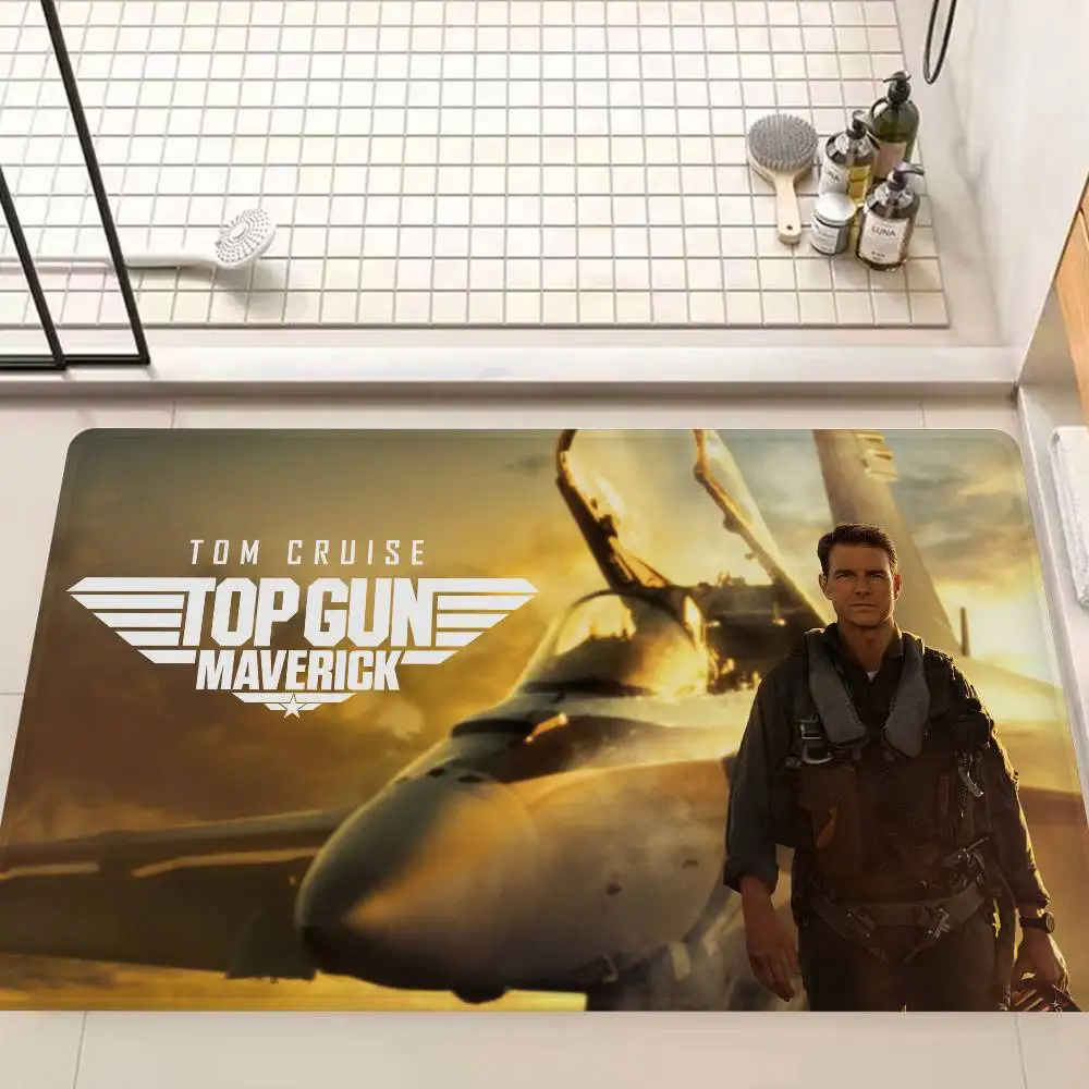 Modern Movie Top Gun Maverick Fußmatte, waschbar, rutschfest, für Wohnzimmer, Sofa, Stühle, Bereichsmatte, Küche, Fußmatte, Teppich