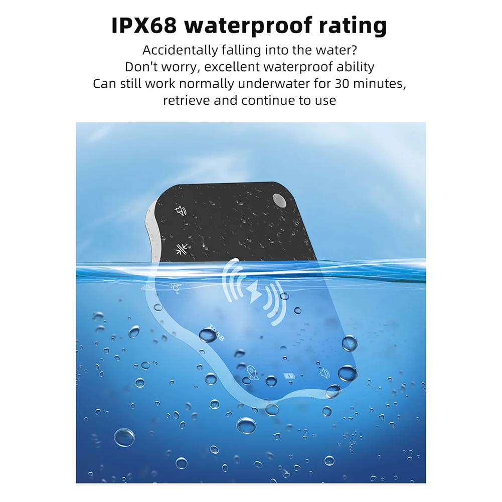 Wireless Charging Wallet Tracker Card Funktioniert für Apple Find My Ultra Slim Tracking Card Item Card Finder IPX68 Wasserdicht