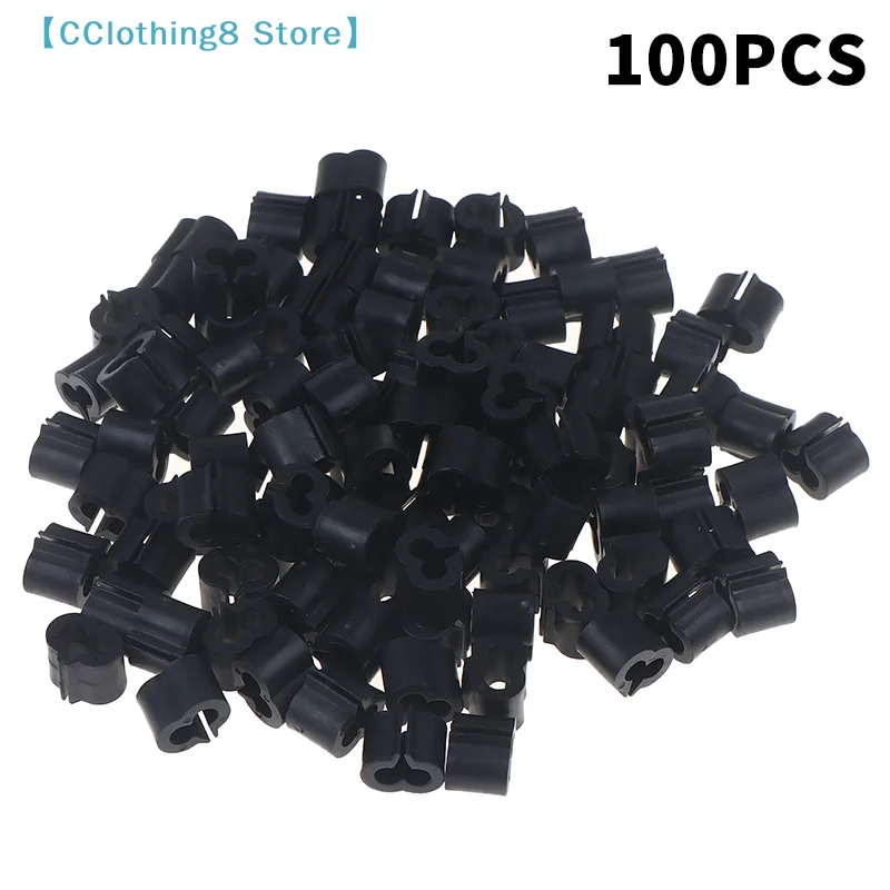 100pcs Y-Shaped Plastic Connectors - DIY Wire Mesh Fastening Clips For Pet Cage Linking - Shelf Clips【AliS8】