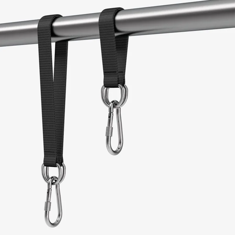 New Gym Single Bar Extension Belt Tree Swing Straps 100kg Heavy Duty Hook Ring Hanging Connector Hammock Punching Bag Swing Belt