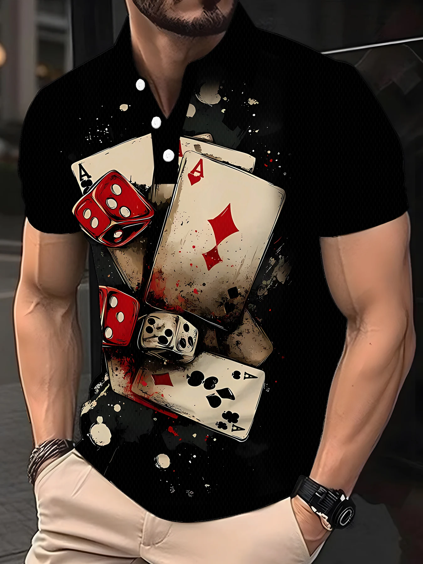 

Печать в покер Джокер Игра Хип-хоп Уличная одежда ПОЛО Топы с короткими рукавами и круглым вырезом Летние мужские и женские быстросохнущие футболки Повседневные футболки