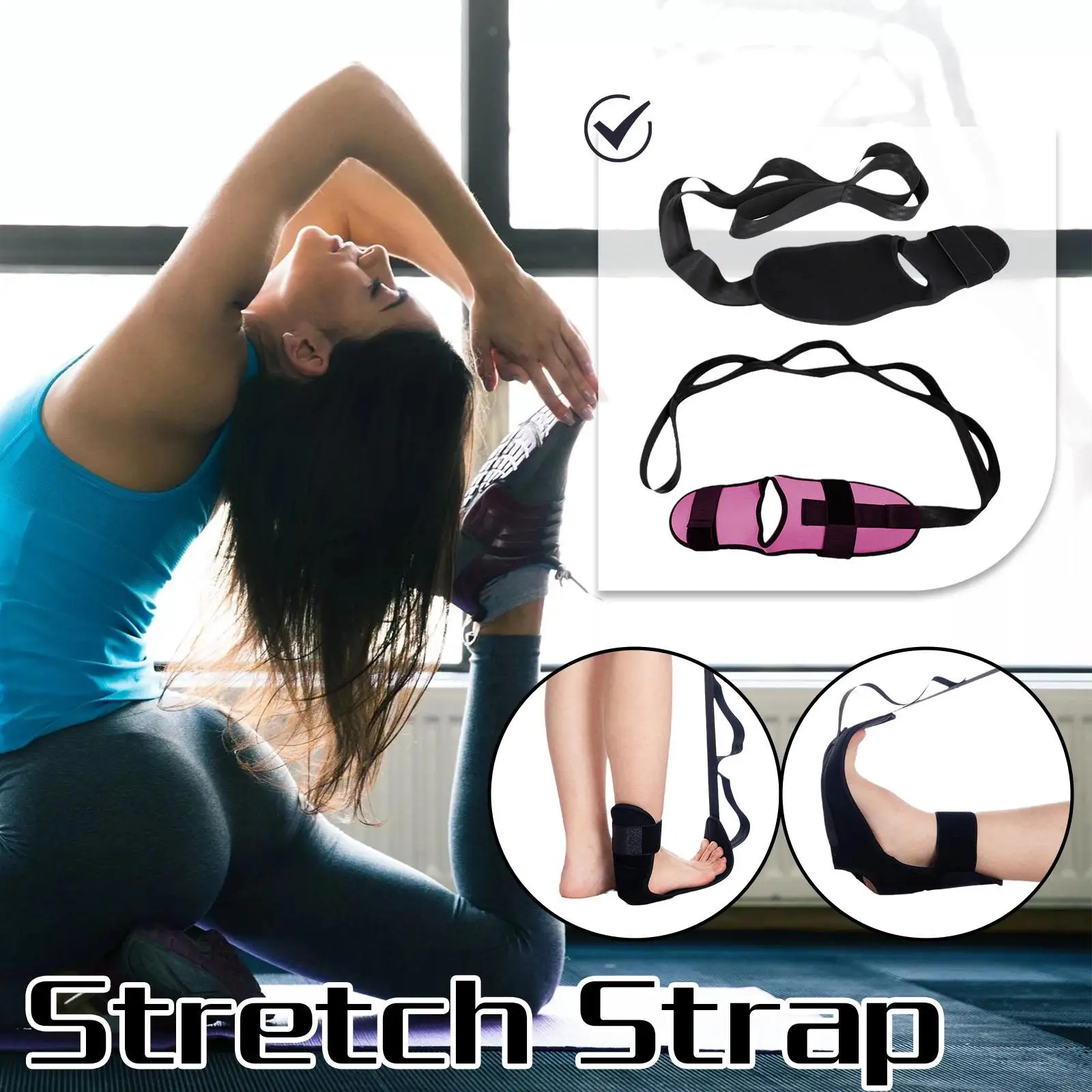 

Yoga Ligament Stretching Belt Leg Stretcher Strap For Ballet Cheer Dance Gymnastics Trainer Yoga Flexibility Leg Stretch Be E5G5