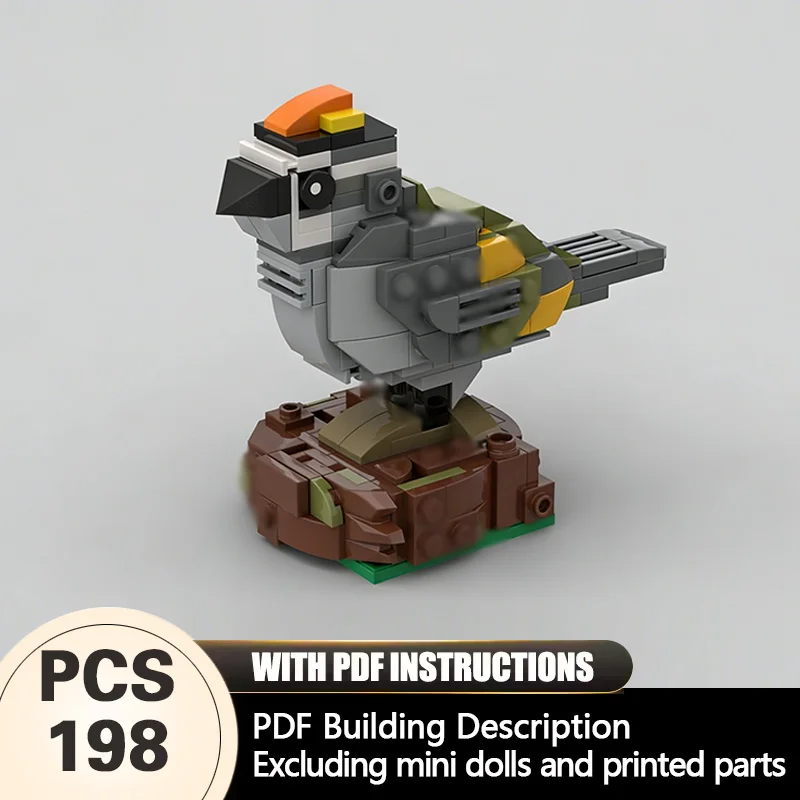 

Creators Animal Series Model MOC Building Bricks Golden-Crowned Kinglet Modular Technology Gifts Holiday Assemble Children Toys
