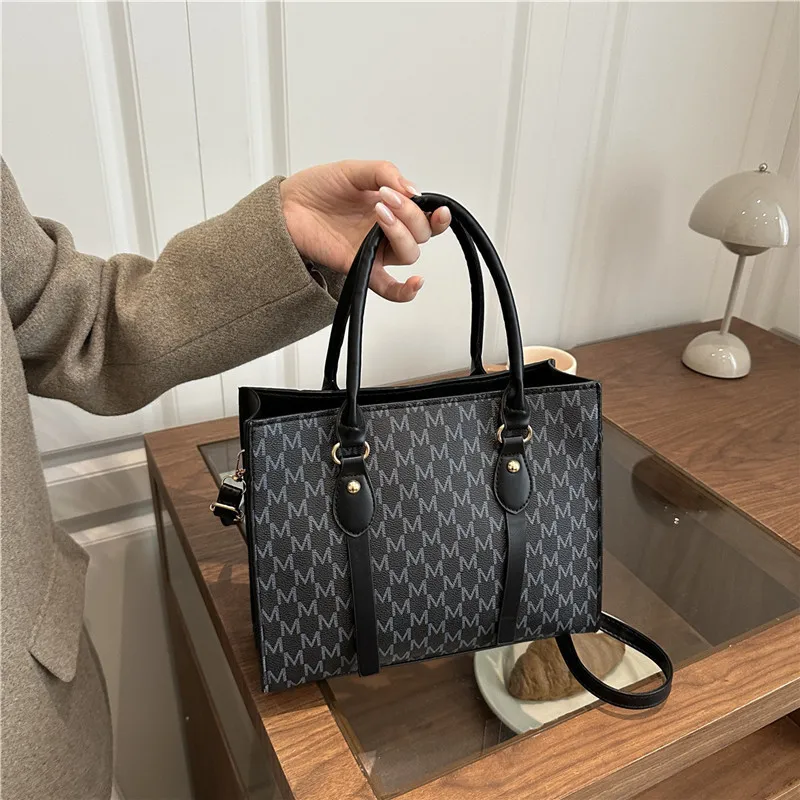 

​Designer Vintage Print Tote Bag, 2025 Women's Fashion Crossbody Purse, Minimalist Large Capacity Shoulder Bag for Work​