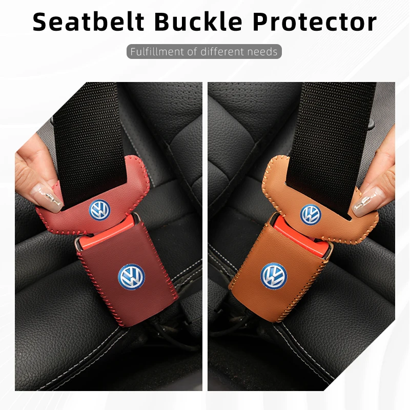 Anti Scratch Car Seat Belt Clip Protector Seatbelt Buckle Lock Cover For Volkswagen VW Scirocco Beetle Golf Passat Polo Tiguan