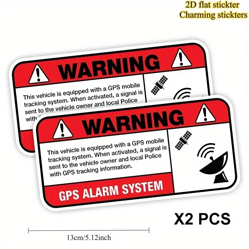

2 шт. GPS противоугонная защитная наклейка-самоклеящийся виниловый декор для салона/внешнего оборудования, оборудования | Подарок предупреждению GPS,