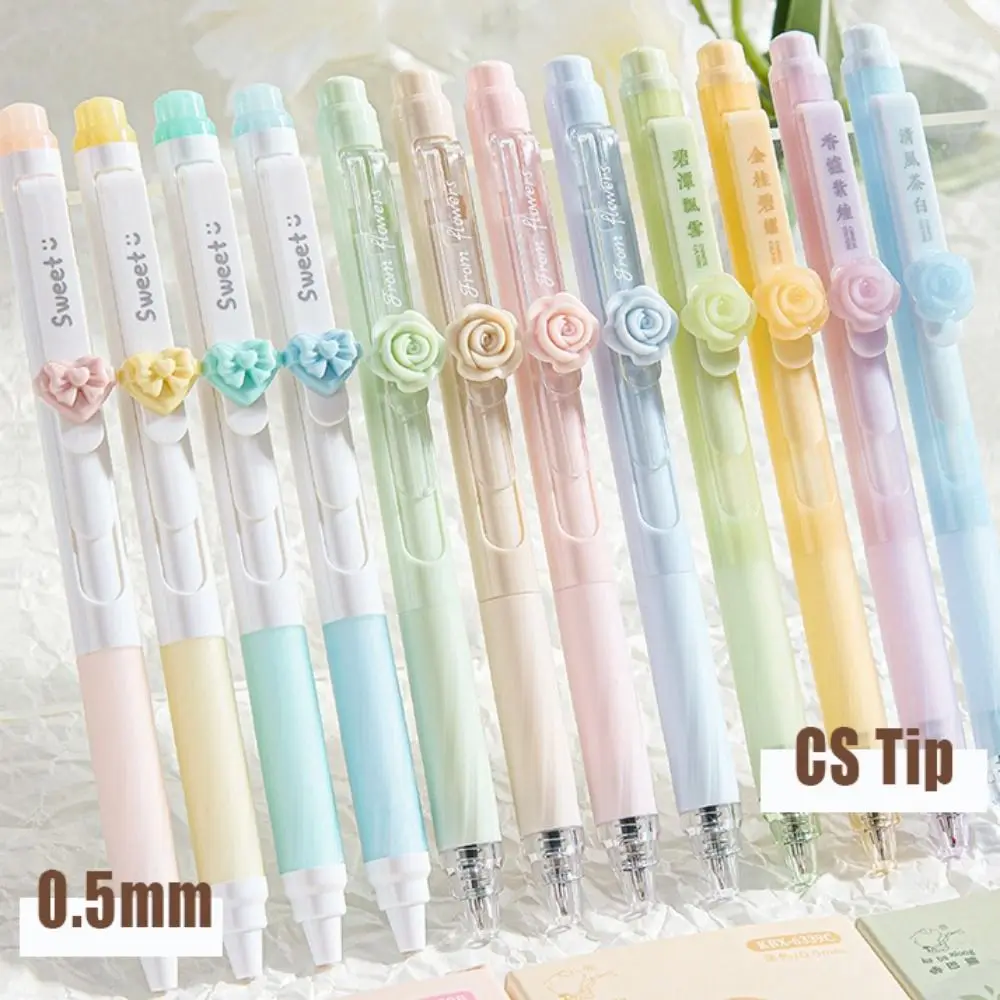 4 قطعة/المجموعة جديد لينة قبضة قلم حبر جاف الصحافة نوع CS تلميح هلام القلم التجفيف السريع 0.5 مللي متر الحبر الأسود الكتابة أداة مكتب المدرسة #4