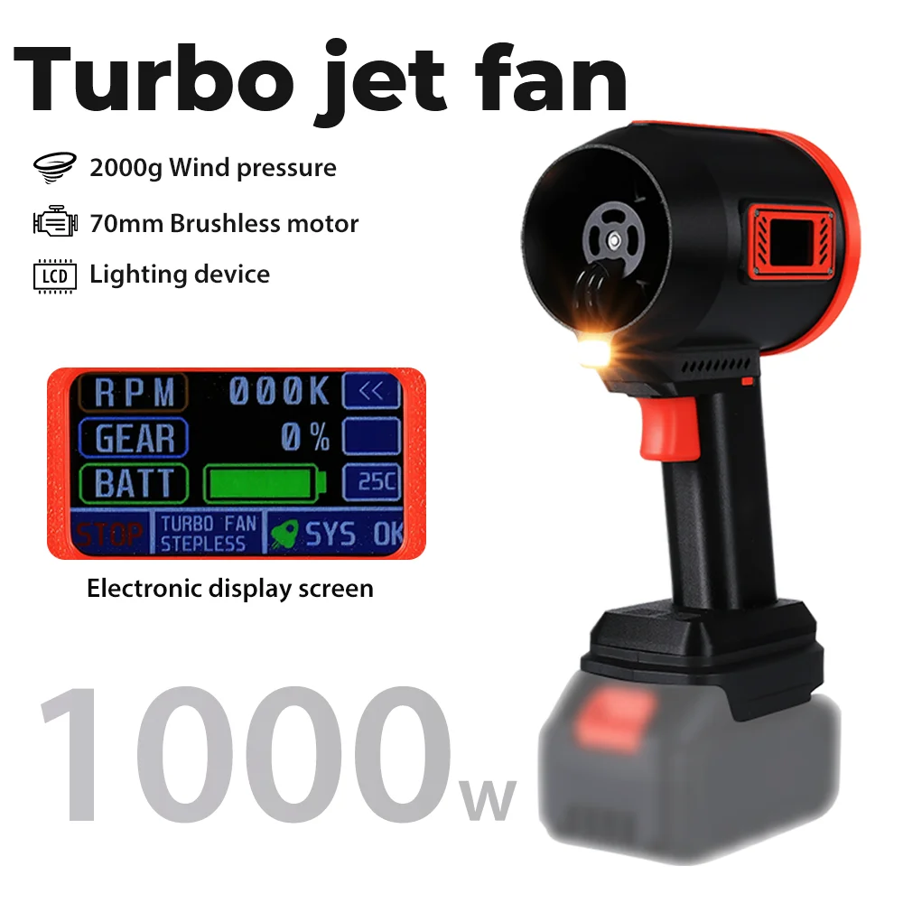 Soplador de aire eléctrico inalámbrico sin escobillas de 70MM/40MM, ventilador de chorro Turbo, soplador de hojas de mano, herramienta de soplado de polvo para Makita/Dewalt/Milwauke