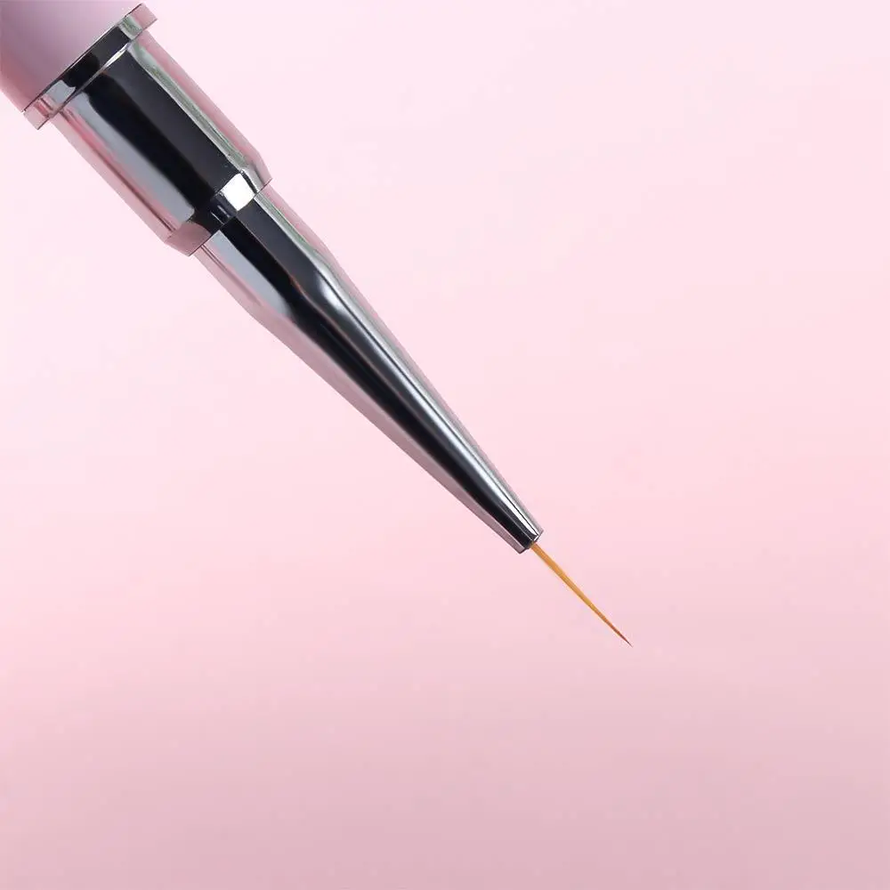 Roze UV-gelborstel Ovale kop 3D-schilderborstel Carving Acryl Nail Liner Pen Nail Art Tekenpen Manicure Tool Nail Art Brush