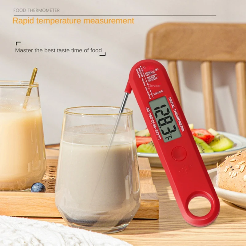 Folding Meat Thermometer Digital Instant Read Meat Thermometer For Grill Cooking For Kitchen Outside, BBQ, Bakery