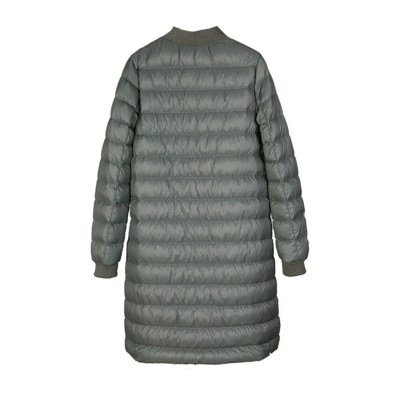 Damen-Wintermantel mit leichtem Puffer-Jaset-Baseballkragen, für den Pendelverkehr, Nylonmaterial, 90 % Daunenfüllkraft