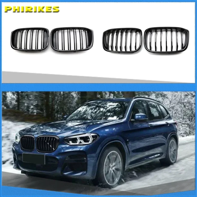 

Car Front Kidney Grill For BMW3 4 X3 X4 G01 G02 G08 2018 2019 2020 Single Line 1slat Gloss Matte Black Bumper Racing Grills