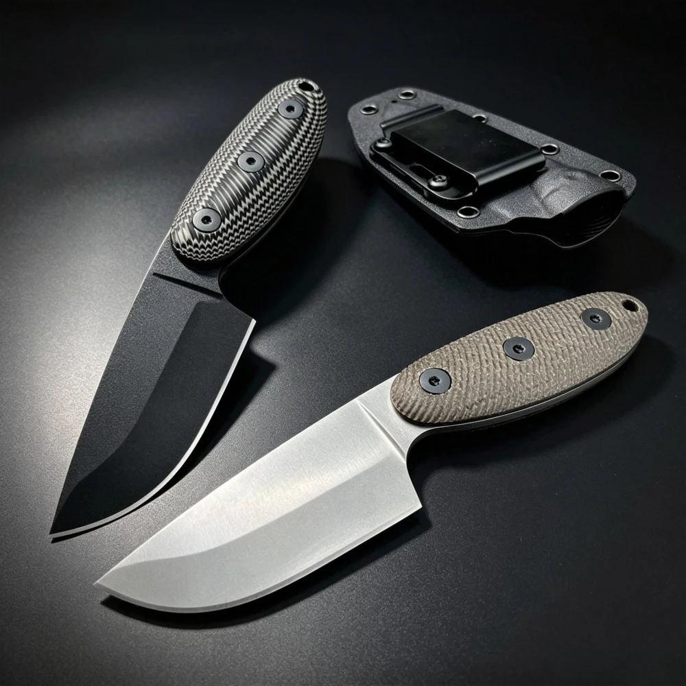 Outdoor EDC Fixed Blade Knife Survival Straight Knife D2 Blade G10 Handle Hiking Camping Travel Portable Multi-function Tool
