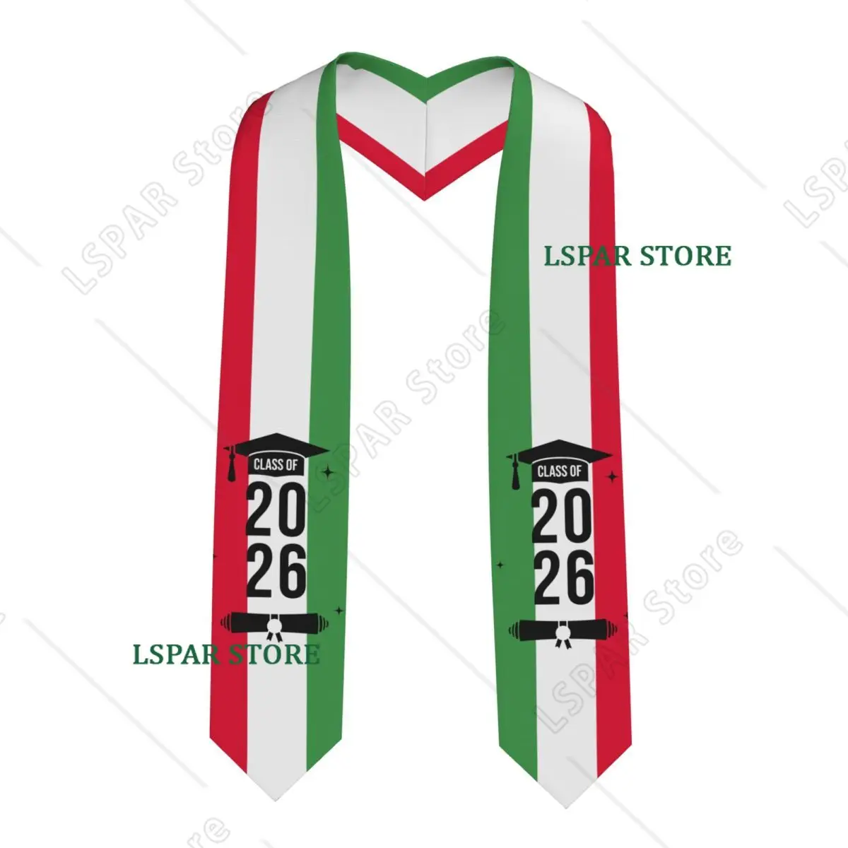 

Class Of 2026 Italy Flag Graduation Stole Sash Scarf For International Students Proud 183CM Long