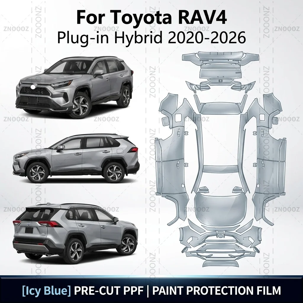 Защитная пленка PPF для Toyota RAV4 Plug-in Hybrid 2020-2026, предварительно вырезанная, 8.5mil TPU, для всего автомобиля, глянцевая прозрачная/матовая черная