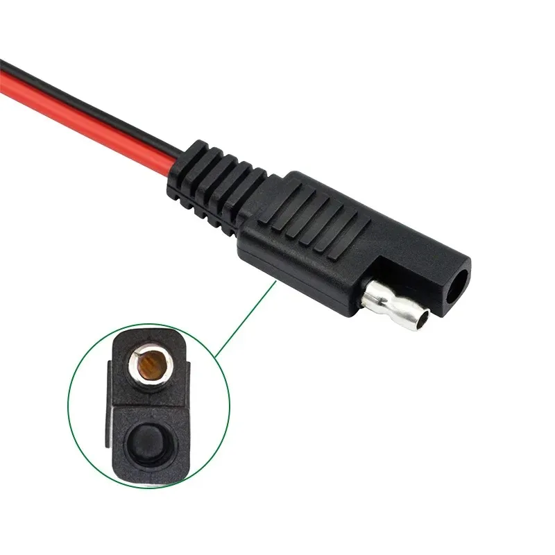 3 Pcs 14AWG SAE Extension Cable 2-Pin SAE Quick Connector Disconnect Plug 20A Solar Battery Panel SAE Plug Wire 15cm