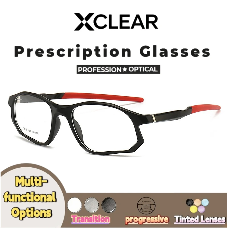 Xclear Sports Glasses Casual Comfortable Durable Photochromic Polarized Myopia/Hyperopia astigmatism Prescription progressive